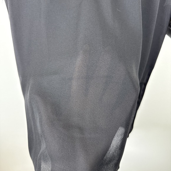 Fortune + Ivy Sleeveless Top Tank Medium Black Front Zip Silver Mixed Media‎ NEW - Picture 3 of 8